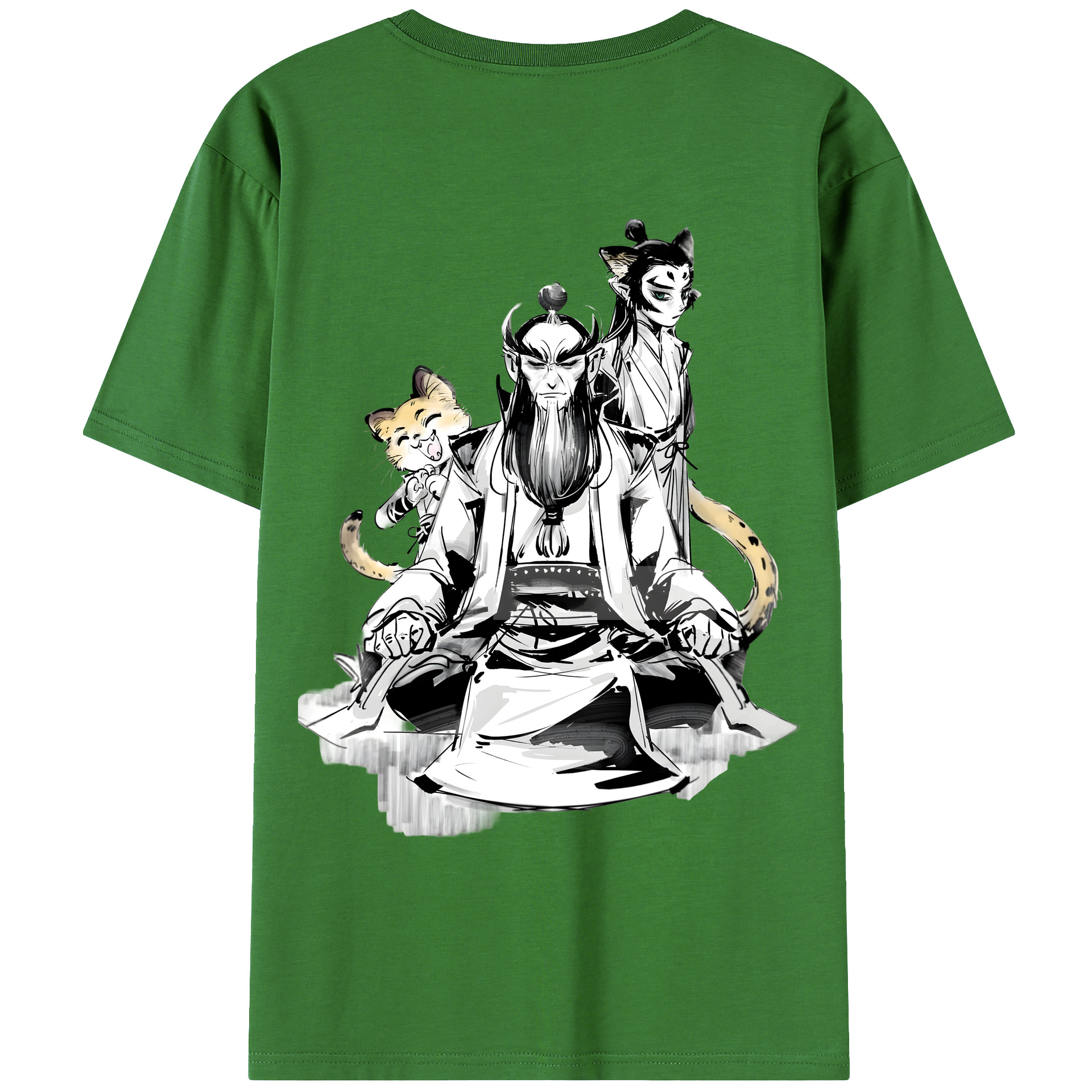 （画像用） Ne Zha 2 ナタ 魔童の大暴れ レディース半袖Tシャツ(バックプリント)